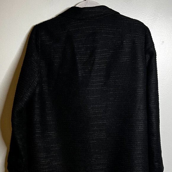 MAJE Tweed Pattern Faux Fur Coat Size M - Picture 5 of 8